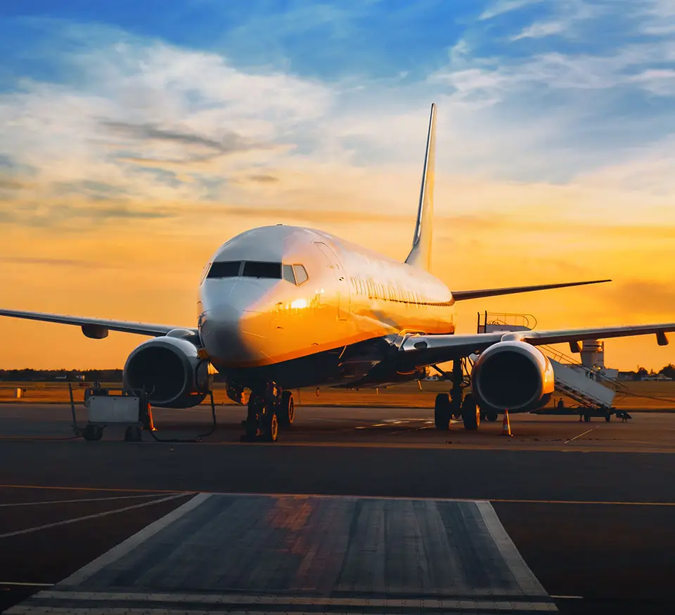 Airplane on runway